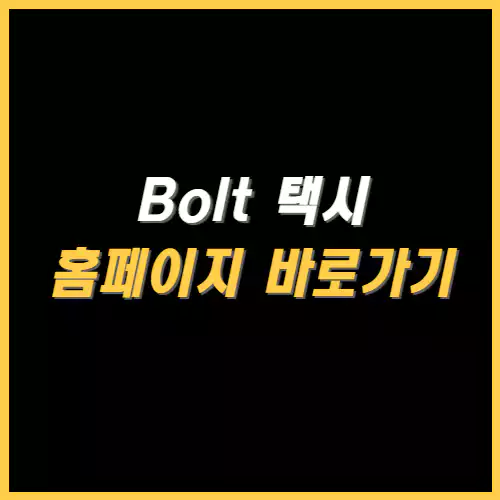 bolt 택시 홈페이지 바로가기 썸네일