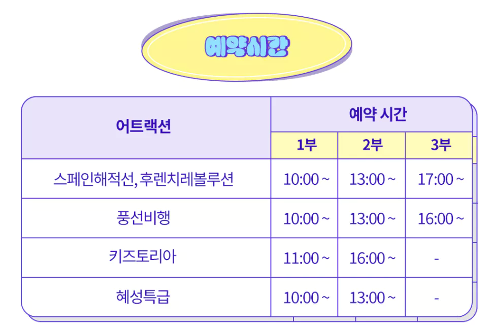 롯데월드 탑승예약제 예약시간